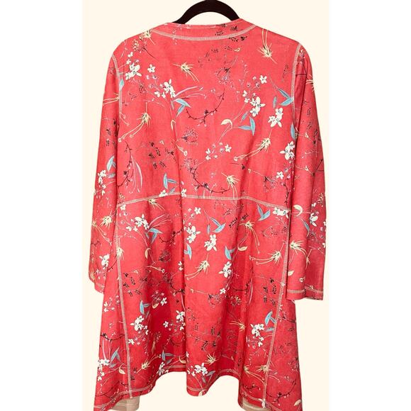 Solitaire Open Front Microsuede Duster Size L - Picture 4 of 7